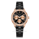 Alexandre Christie AC 2A67 BF Black Rosegold Stainless Steel